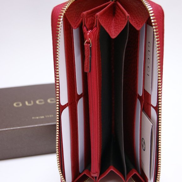 New Gucci Soho Red Leather Wallet - Picture 4 of 8